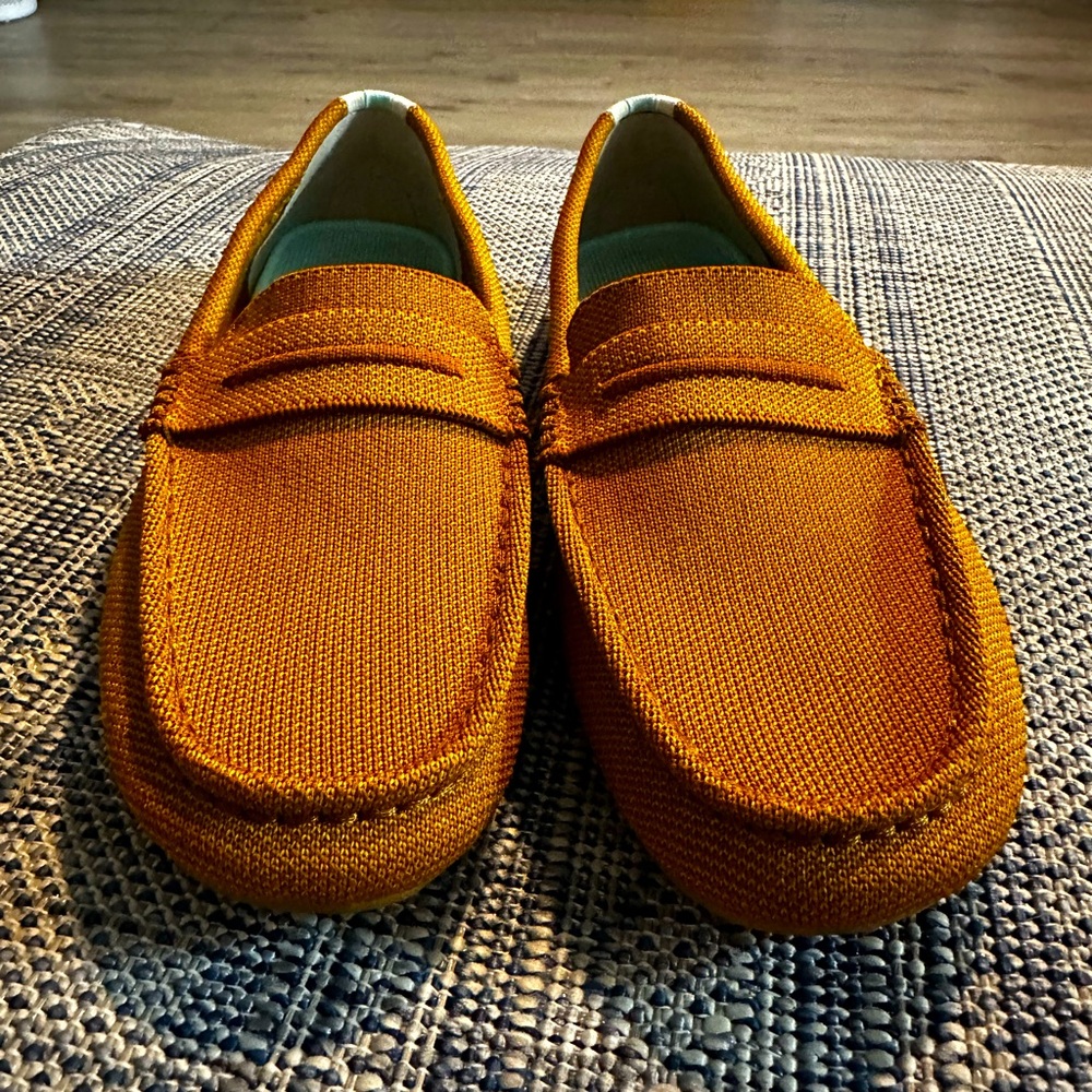 Rothy’s driving loafers in Cognac. Size 8.5